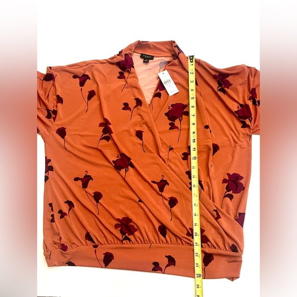 Ann Taylor Long Sleeve V-Veck Drop Blouse size XL NWT - Picture 7 of 7